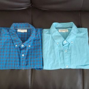 2-Pack Men's Aeropostale Short Sleeve Blue Shirts